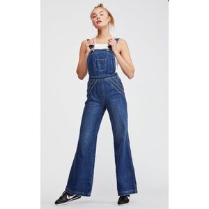 Free People Chasing Rainbows Overalls